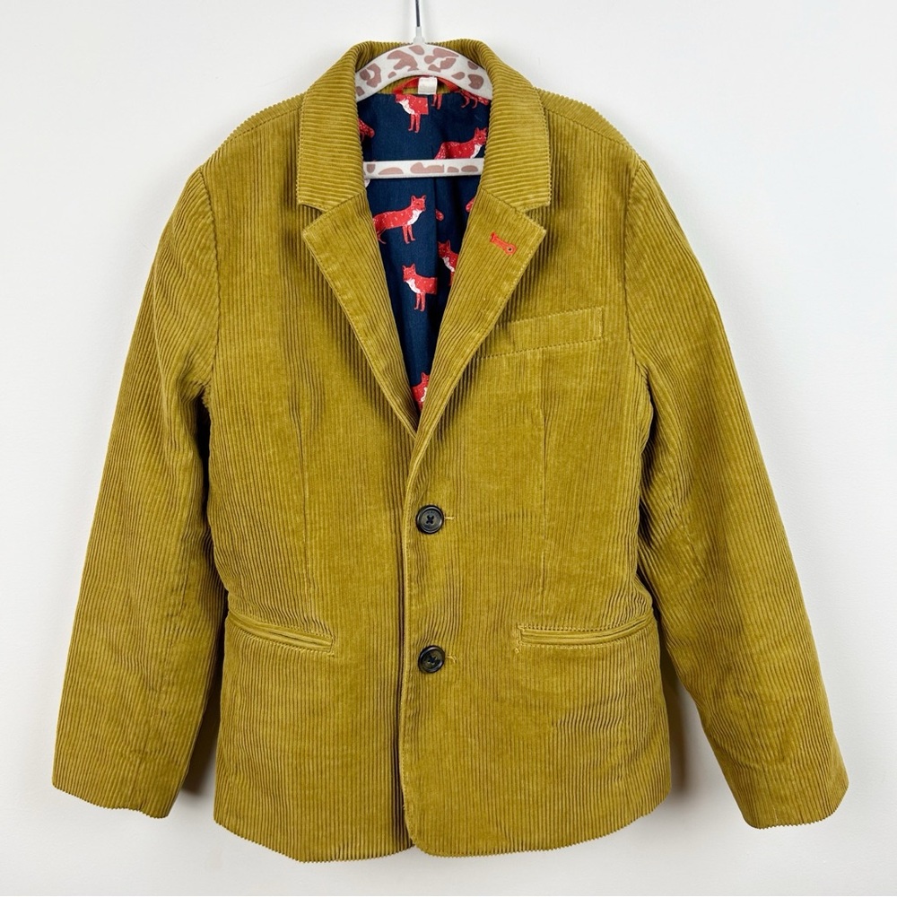 Mini Boden Boys Brown Corduroy Jacket Size 7-8